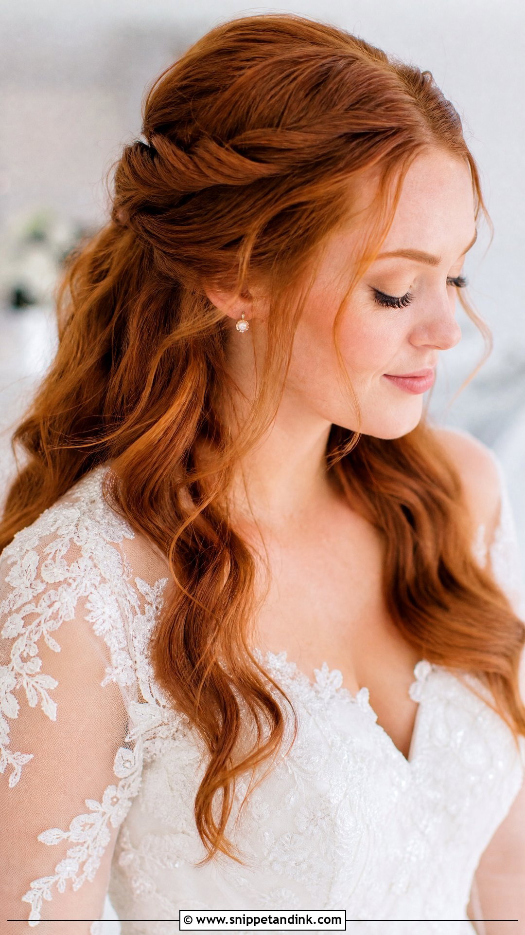 Open Hair With Front Twist For Wedding - Snippet and Ink - 20 Open Hair Hairstyle for Wedding Ideas