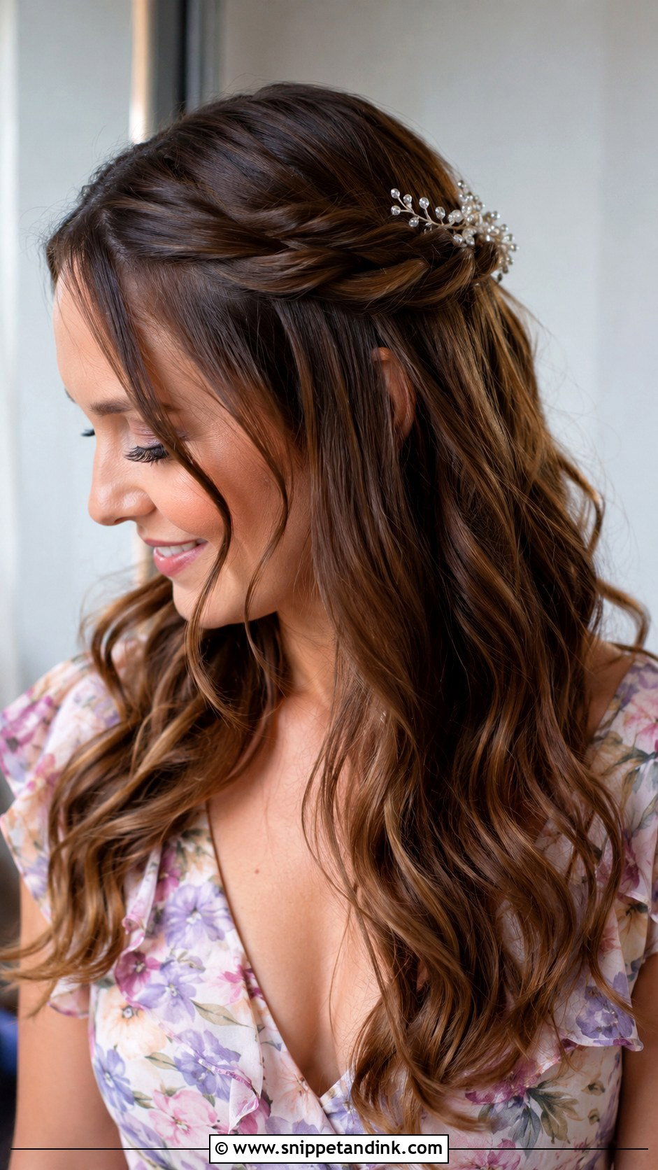 Open Hair With Front Twist For Wedding - Snippet and Ink - 15 Hairstyles in Open Hair for Wedding