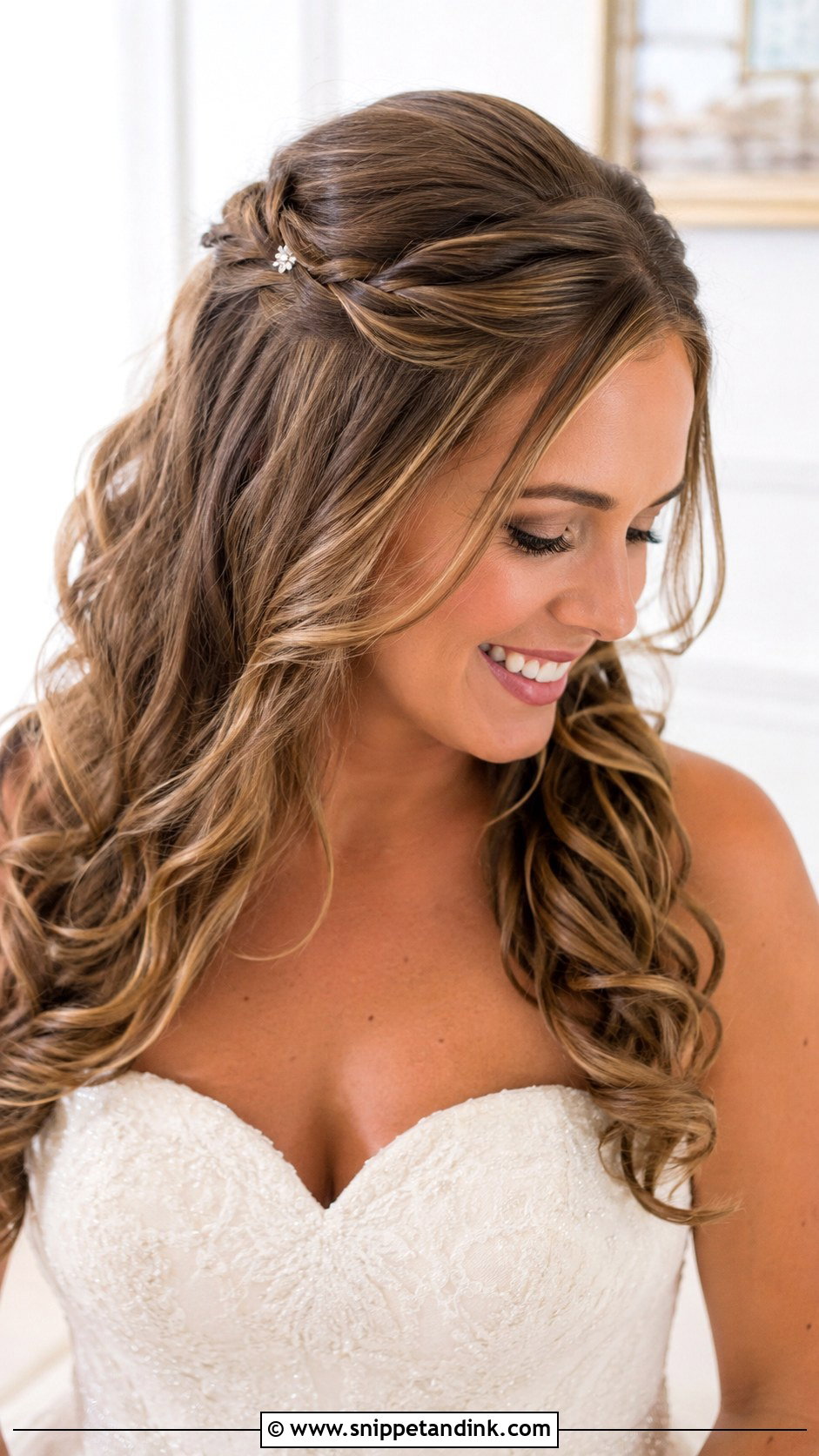 Open Hair With Front Twists For Bride - Snippet and Ink - 15 Open Hair Hairstyles for Bride
