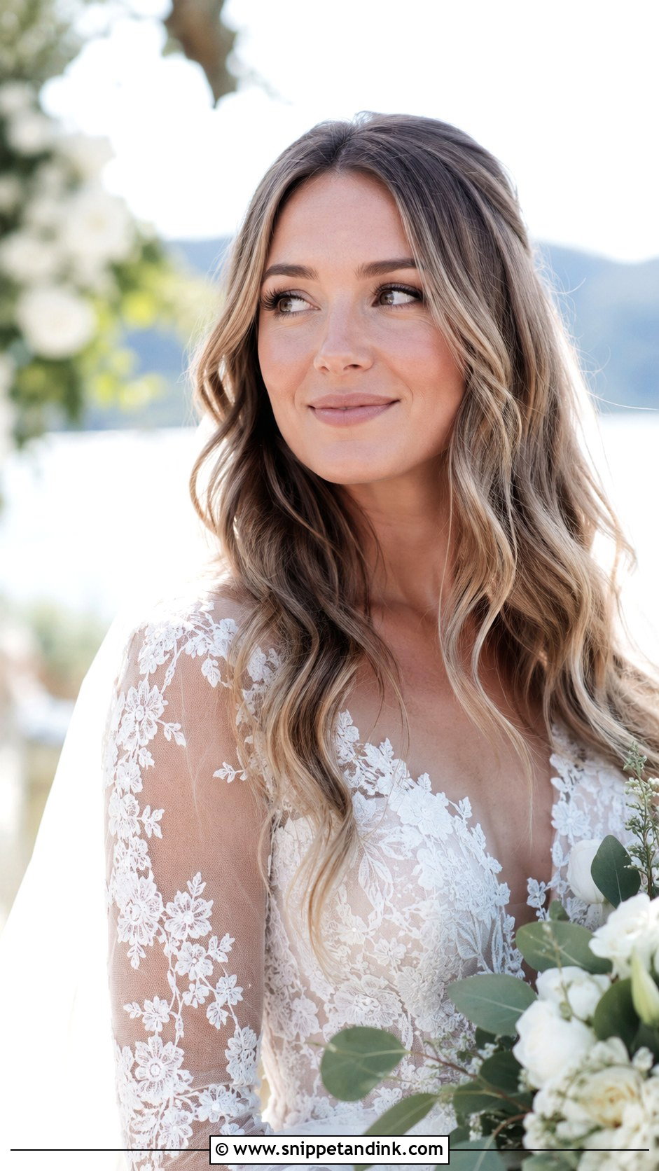 Open Hair With Loose Waves For Bride - Snippet and Ink - 15 Open Hair Hairstyles for Bride