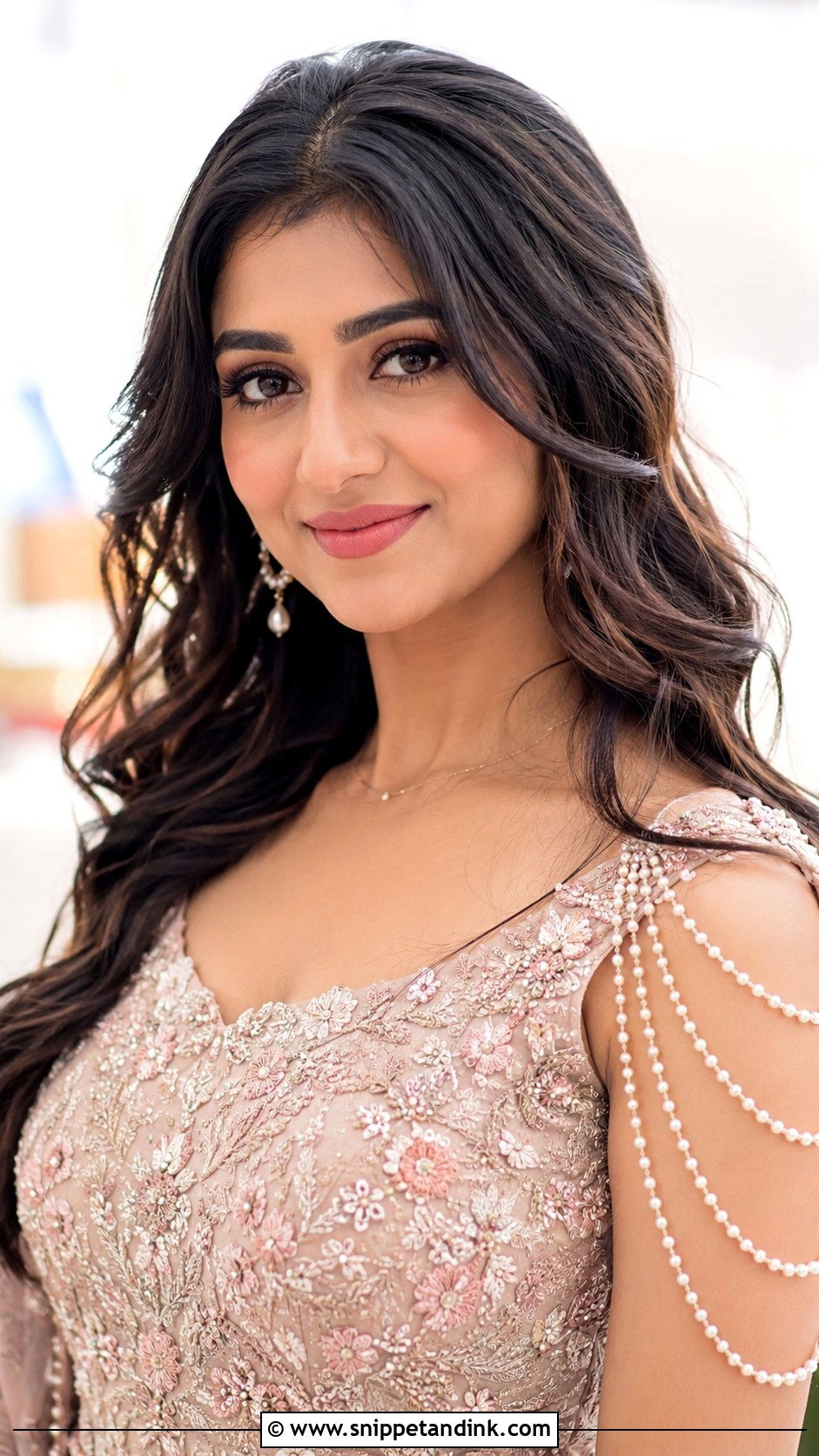 Open Hair With Soft Waves - Snippet and Ink - 20 Indian Open Hair Bridal Look Ideas