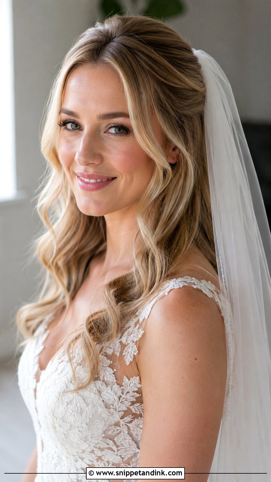 Open Hair With Veil For Bride - Snippet and Ink - 15 Open Hair Hairstyles for Bride