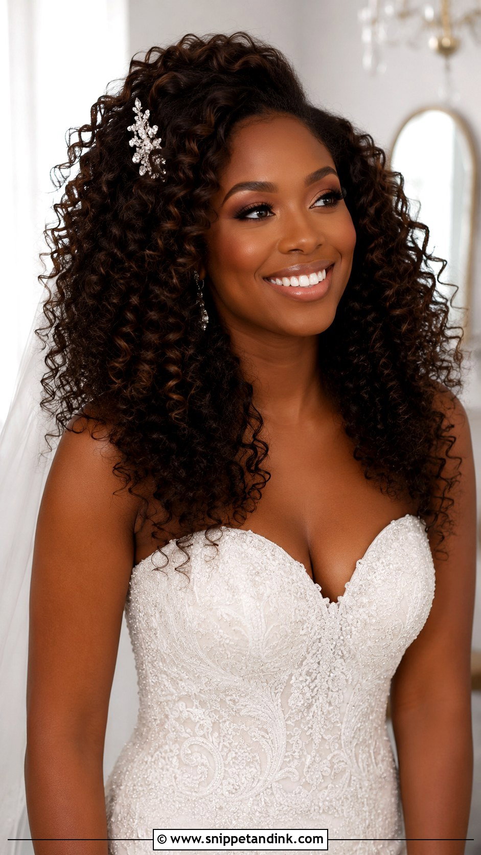 Open Hair With Voluminous Curls For Bride - Snippet and Ink - 15 Open Hair Hairstyles for Bride
