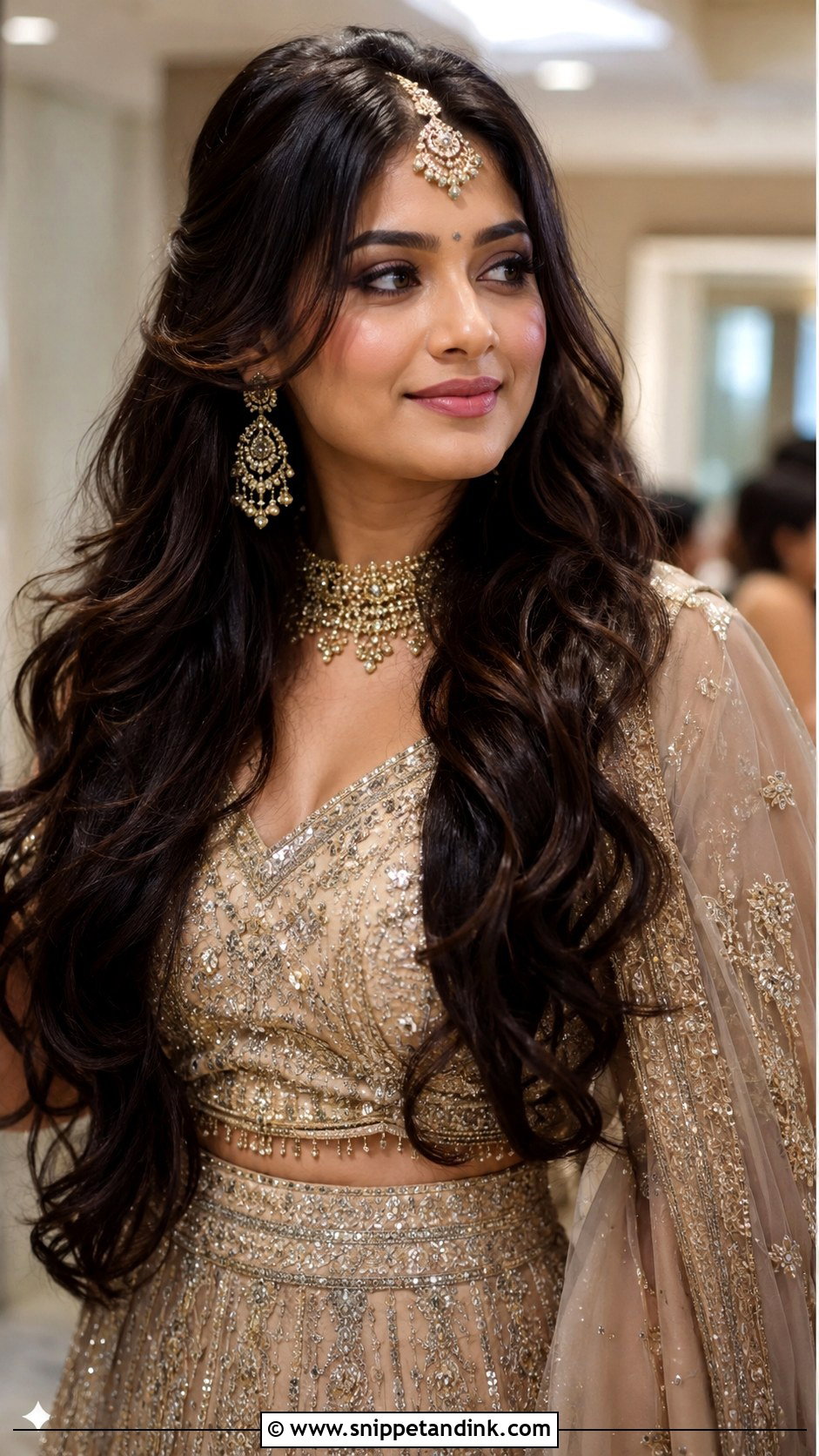 Open Hairstyle For Long Hair - Snippet and Ink - 15 Indian Wedding Open Hairstyles