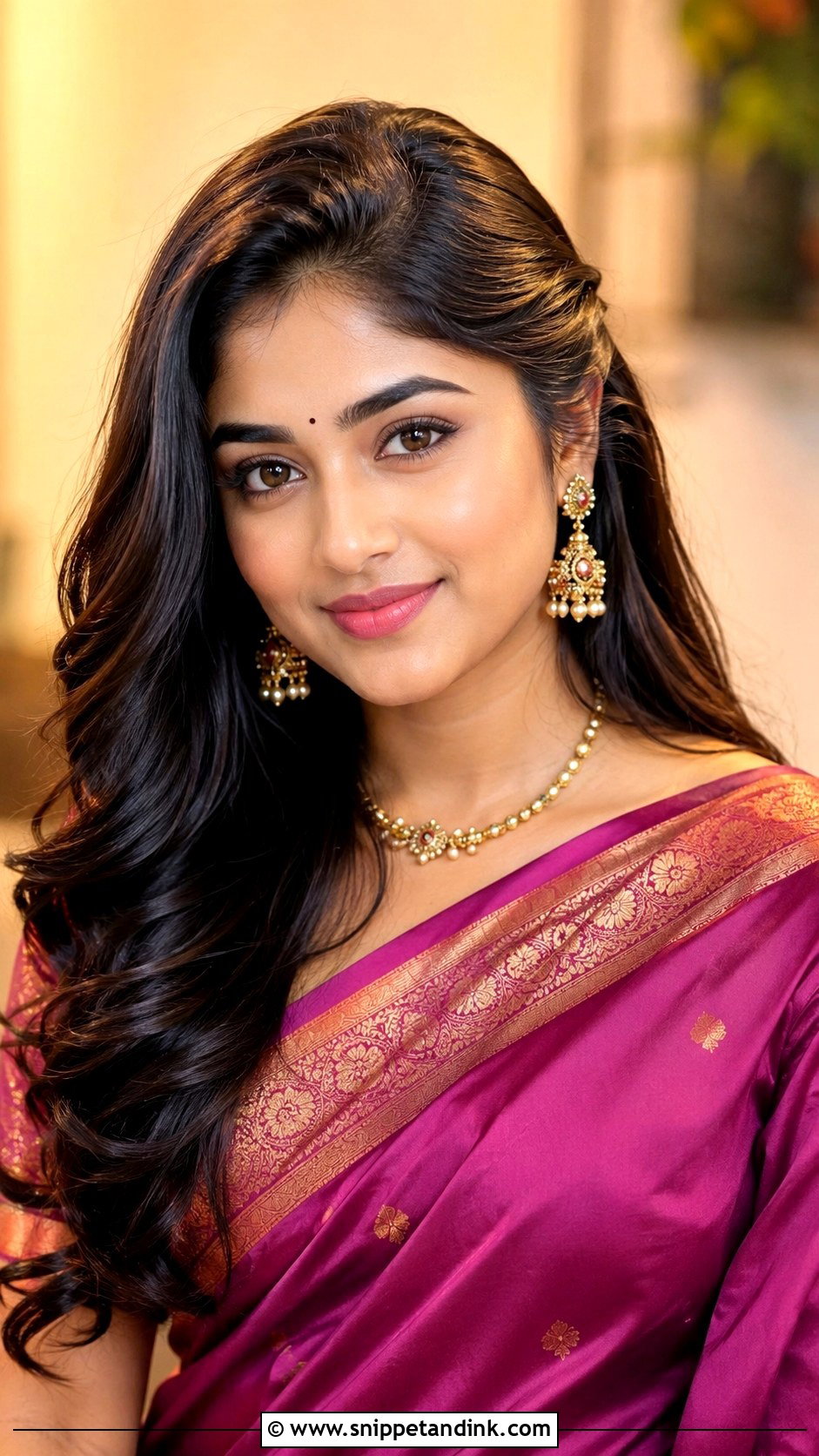 Open Hairstyle For Saree - Snippet and Ink - 15 Indian Wedding Open Hairstyles