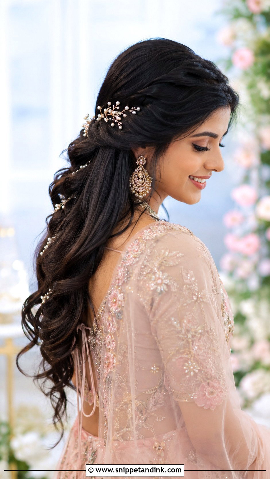 Open Hairstyle With Loose Plait for Bride - Snippet and Ink - 25 Open Hairstyles for Bride