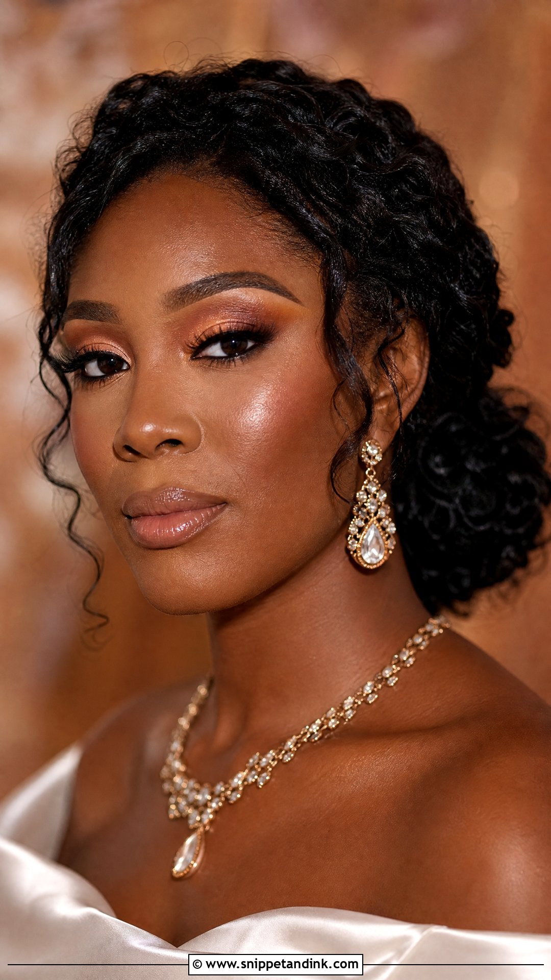 Orange And Copper Bridal Makeup For Black Women - Snippet and Ink - 25 Bridal Makeup Black Women