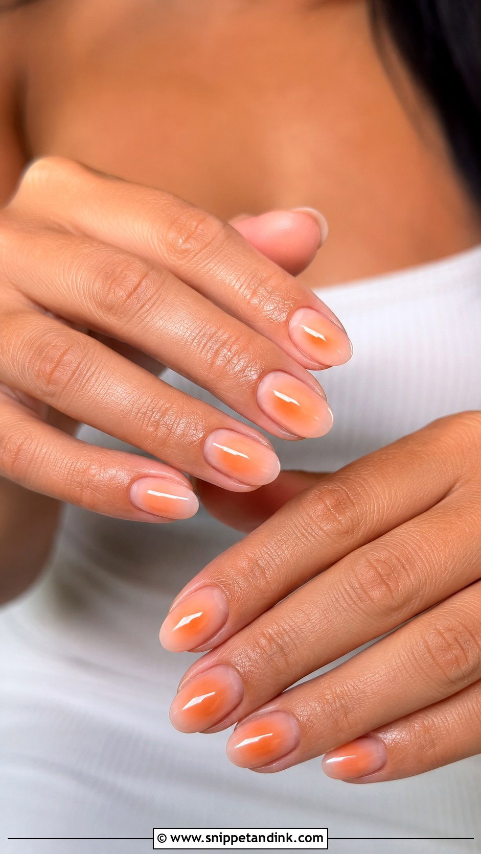 Orange Aura Wedding Nails - Snippet and Ink - 20 Orange Wedding Nails