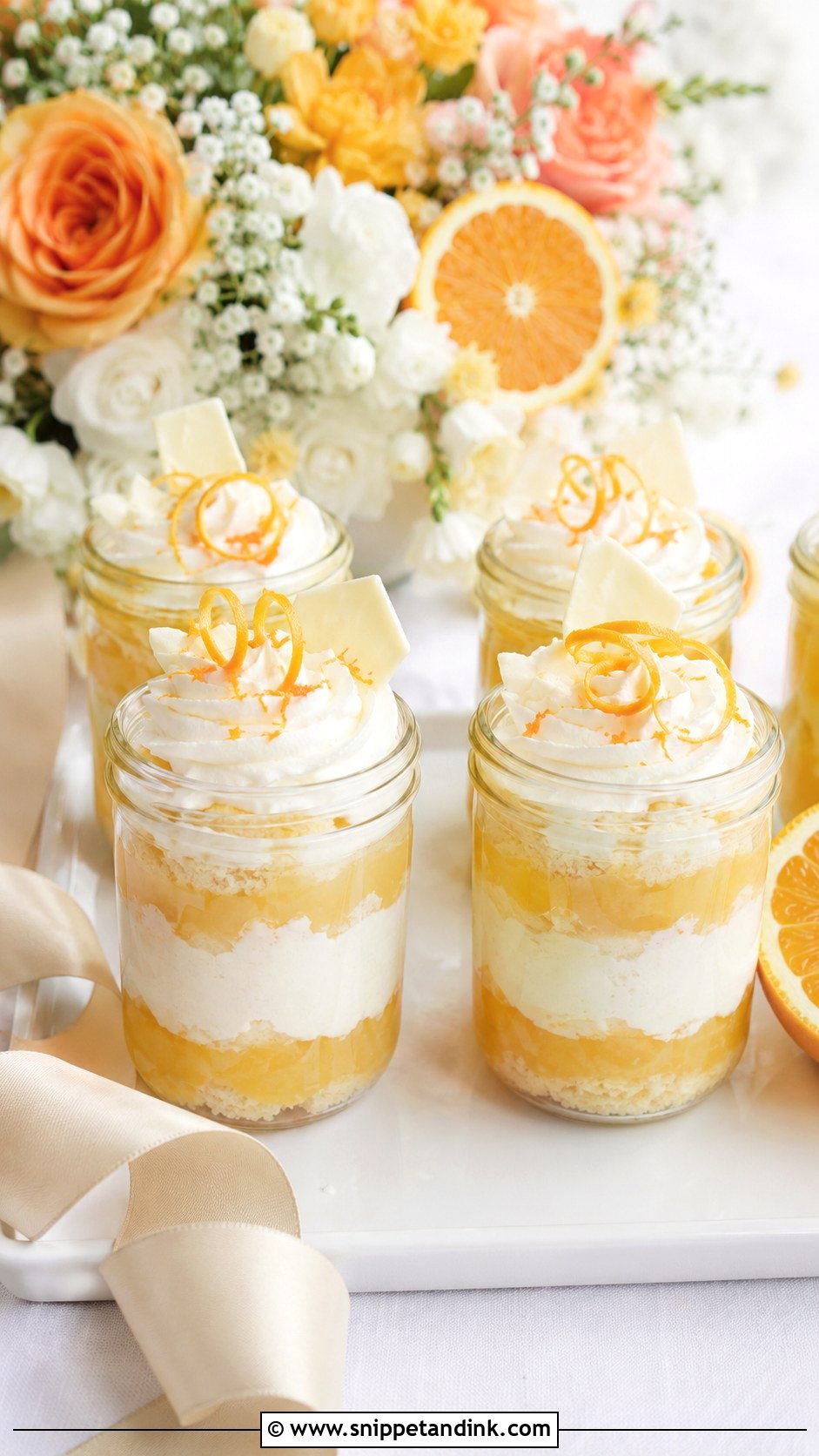 Orange Cream Wedding Cake Jars - Snippet and Ink - 30 Wedding Cake Jars