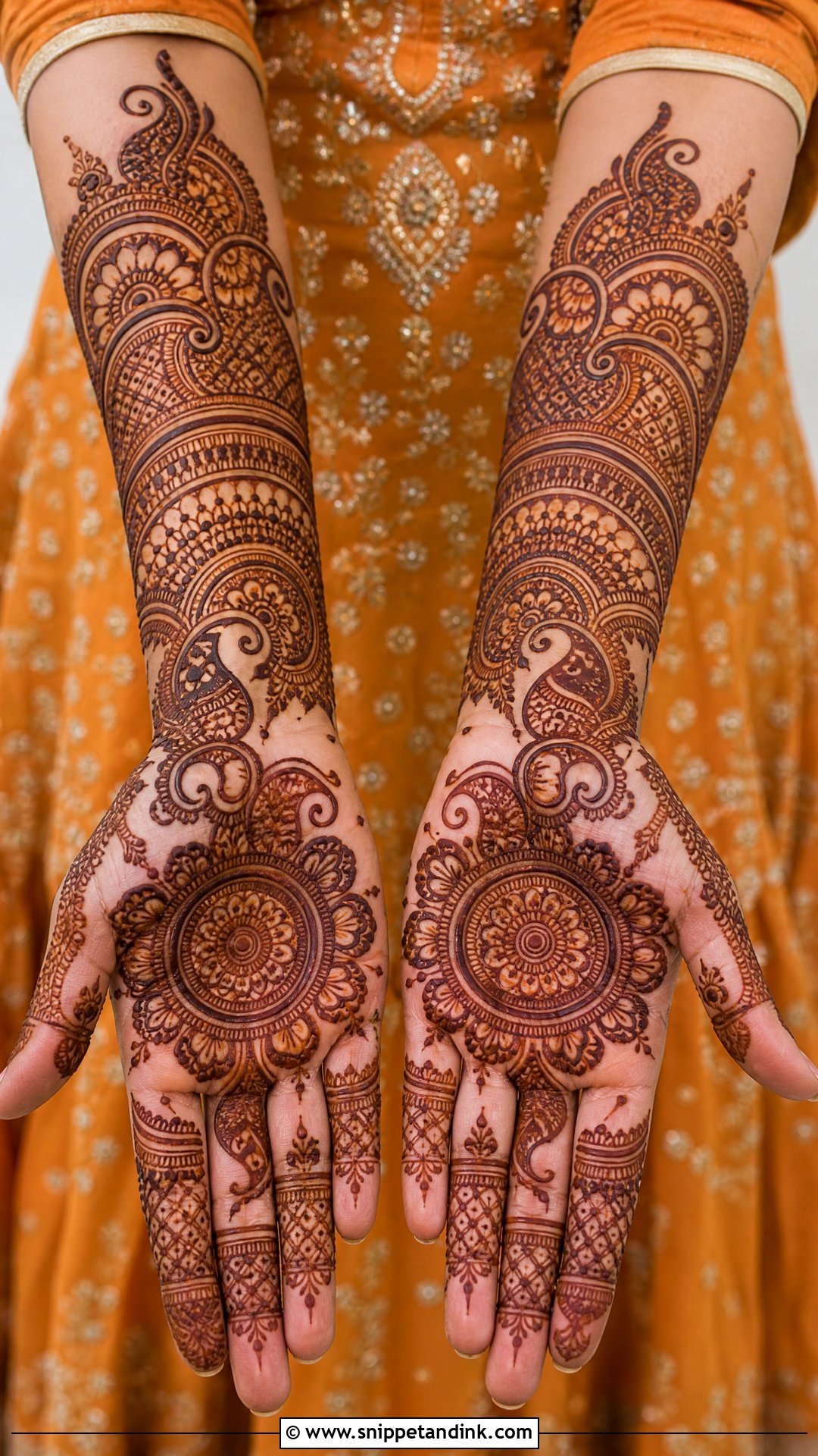 Orange Gharara Mehndi Outfit For Bride - Snippet and Ink - 25 Mehndi Outfit Ideas for Bride