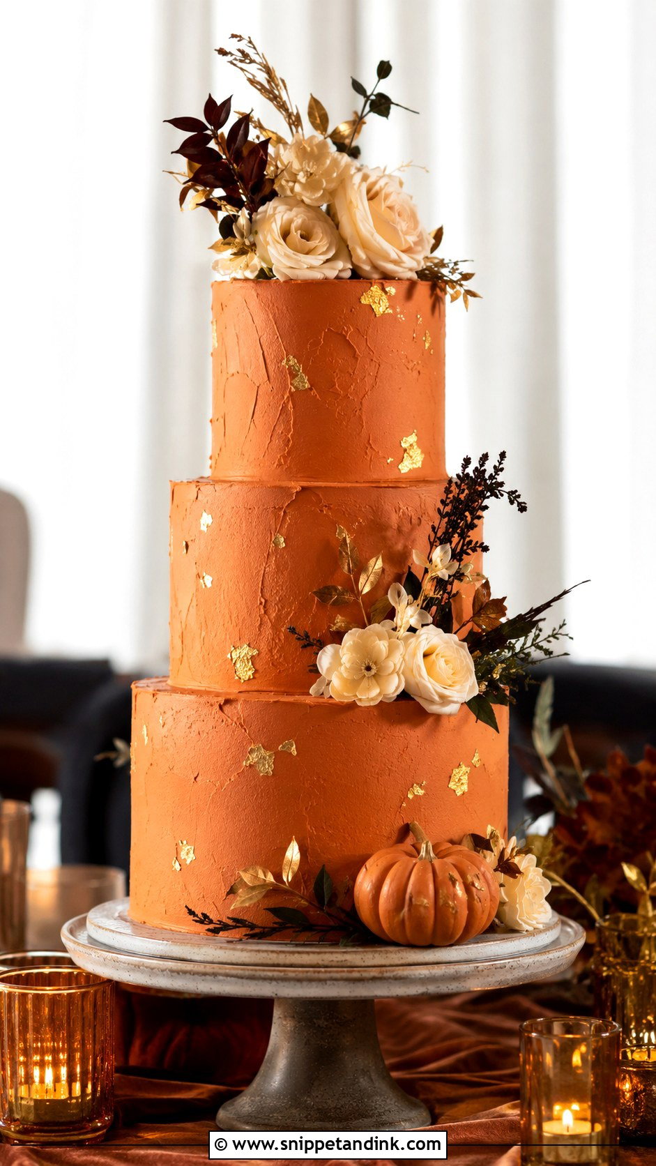 Orange Halloween Wedding Cake - Snippet and Ink - 25 Elegant Halloween Wedding Cake Ideas