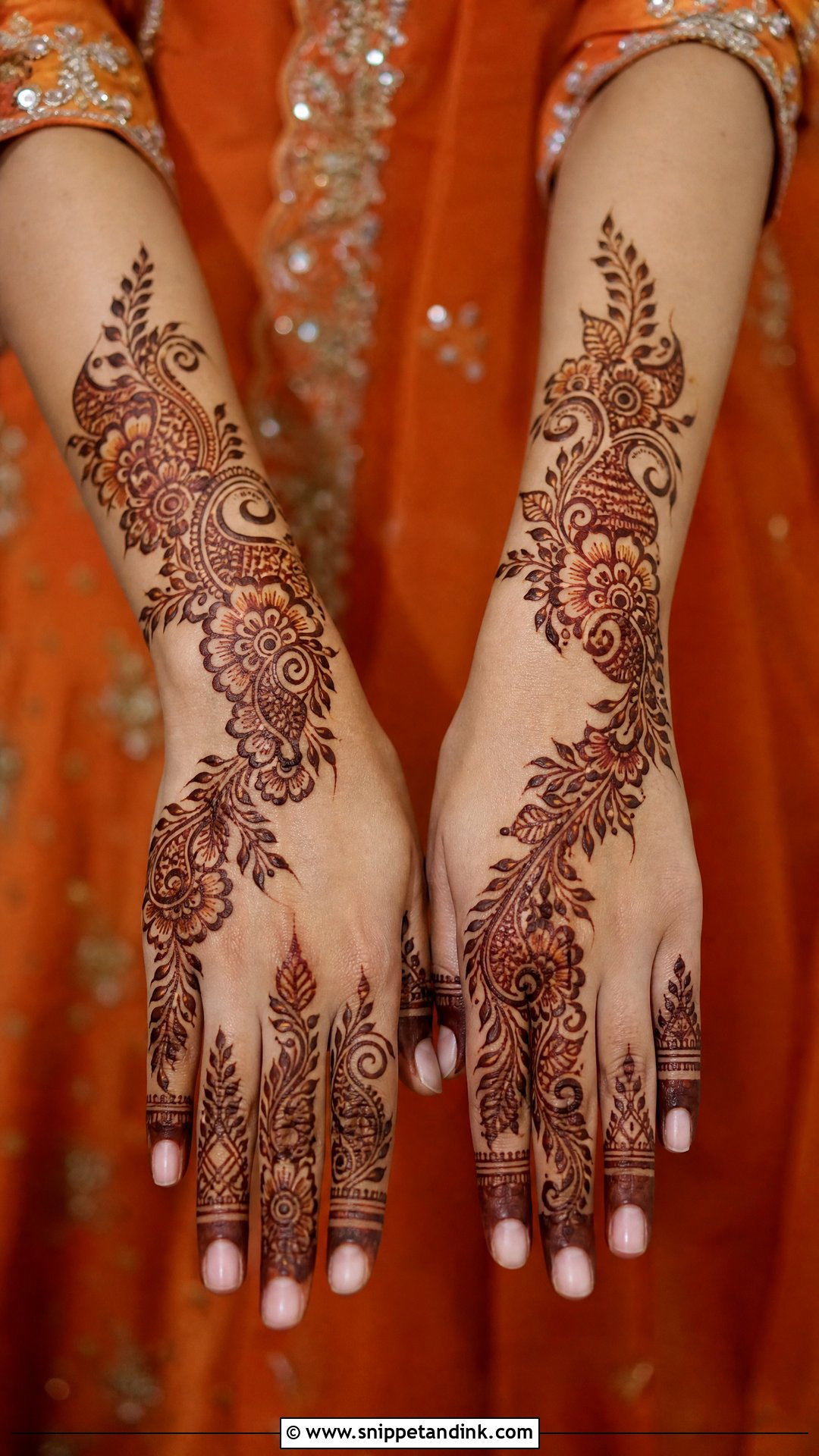 Orange Mehendi Outfit For Bride - Snippet and Ink - 20 Mehendi Outfit Brides Mehndi Dress Ideas