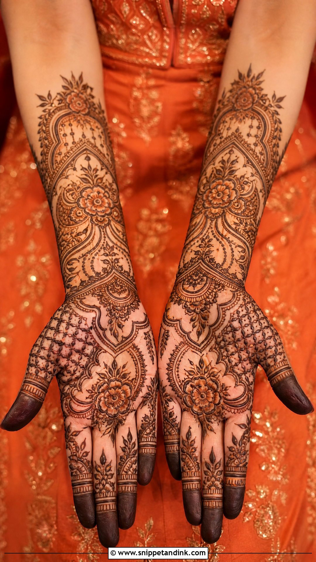 Orange Mehendi Outfit for Bride - Snippet and Ink - 30 Unique Mehendi Outfits for Bride