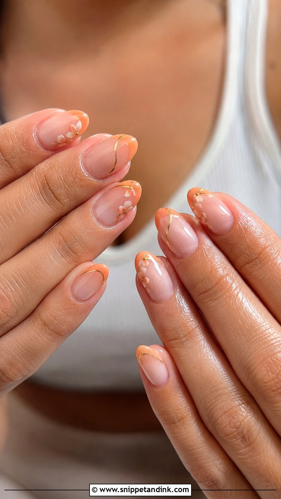 Orange Nude Wedding Nails - Snippet and Ink - 20 Orange Wedding Nails
