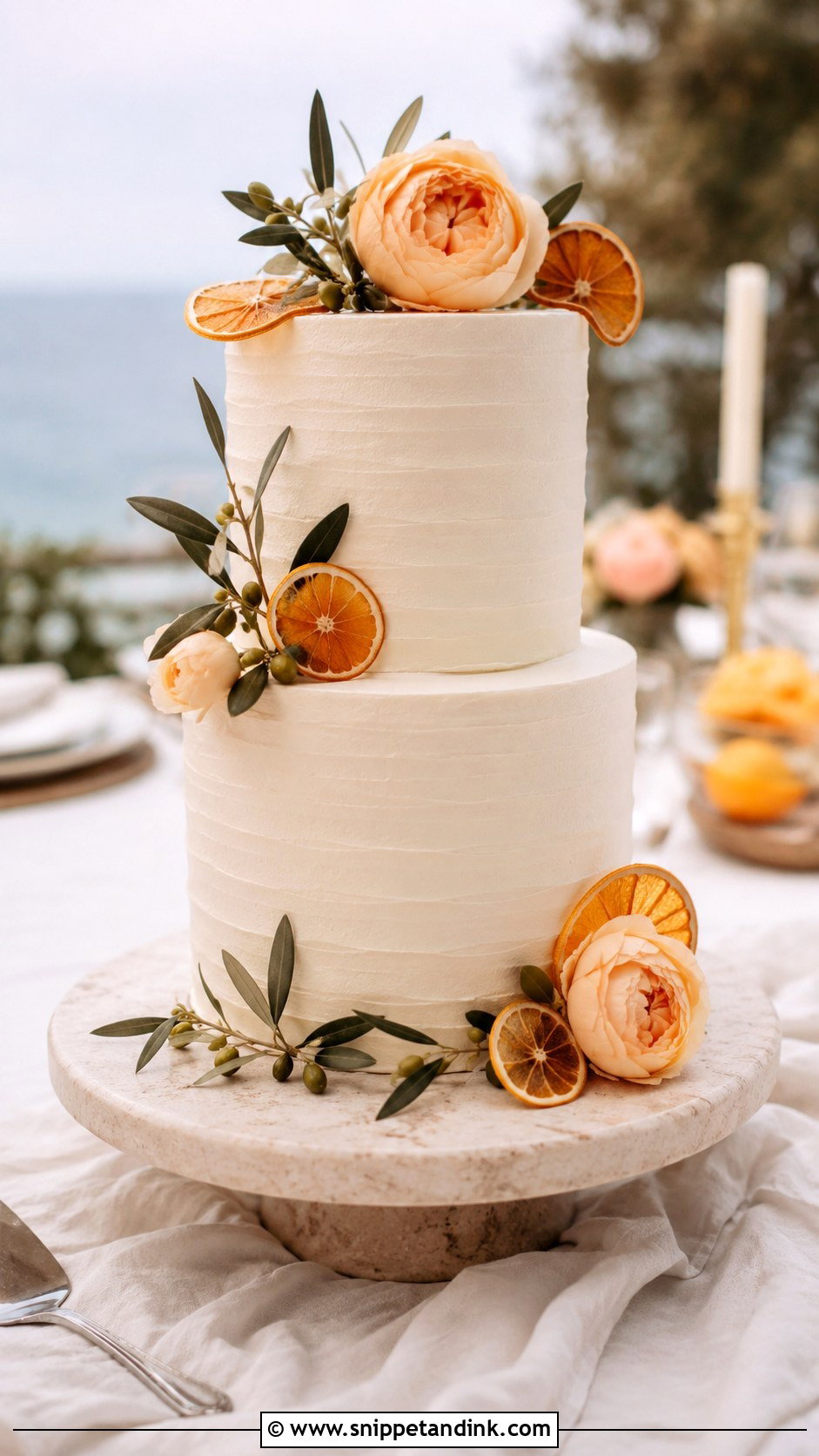Orange Olive Oil Wedding Cake - Snippet and Ink - 20 Olive Oil Wedding Cake Ideas