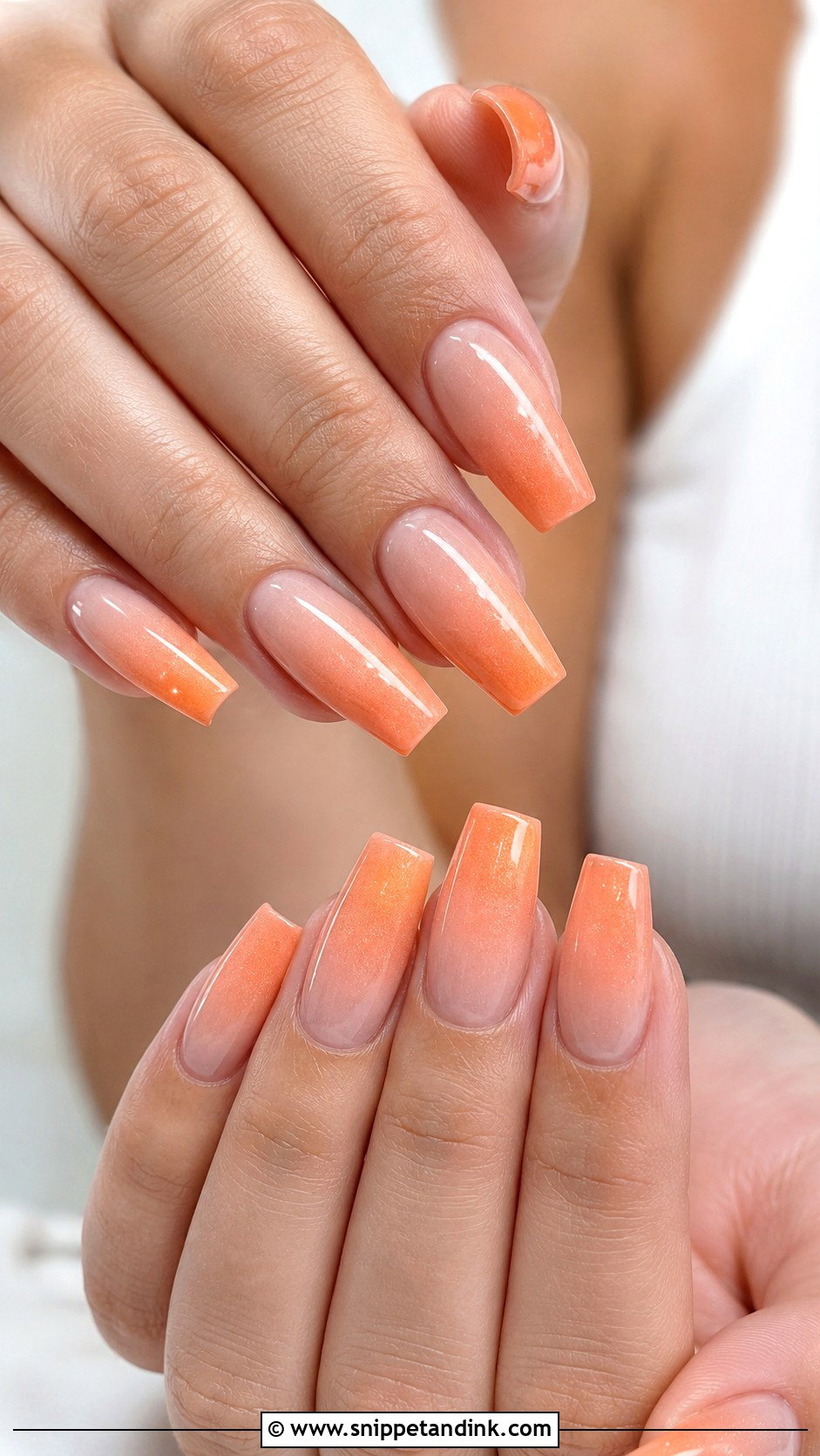 Orange Ombre Wedding Nails - Snippet and Ink - 20 Orange Wedding Nails