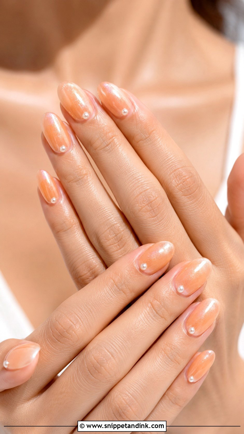 Orange Pearl Wedding Nails - Snippet and Ink - 20 Orange Wedding Nails