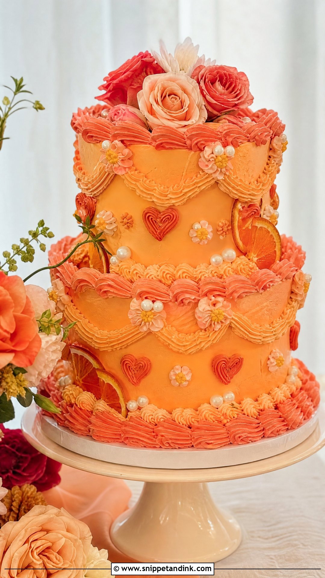 Orange Ugly Wedding Cake - Snippet and Ink - 35 Ugly Cakes for Wedding