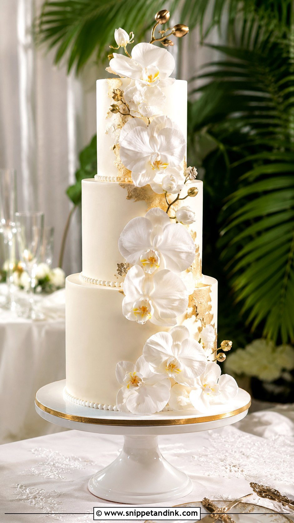 Orchid 4 Tier Wedding Cake - Snippet and Ink - 20 Elegant 4 Tier Wedding Cakes