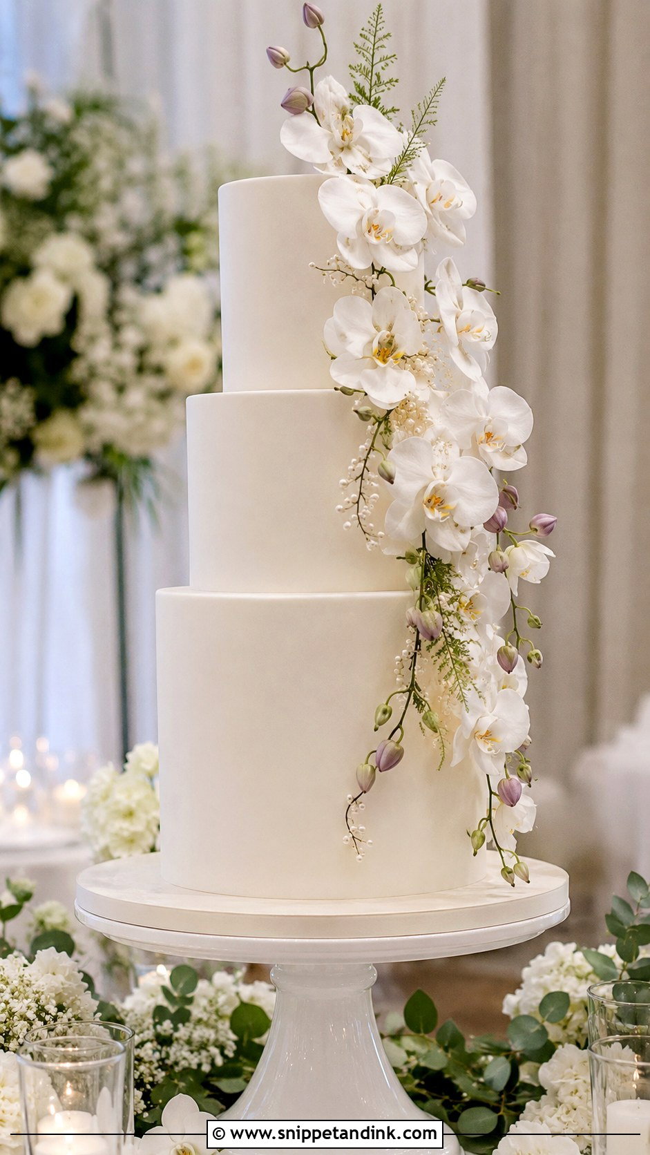 Orchid Dummy Wedding Cake - Snippet and Ink - 20 Dummy Cake Designs for Wedding