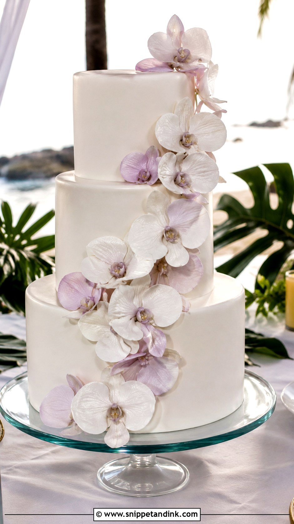 Orchid Petal Wedding Cake - Snippet and Ink - 20 Flower Petal Wedding Cake Ideas
