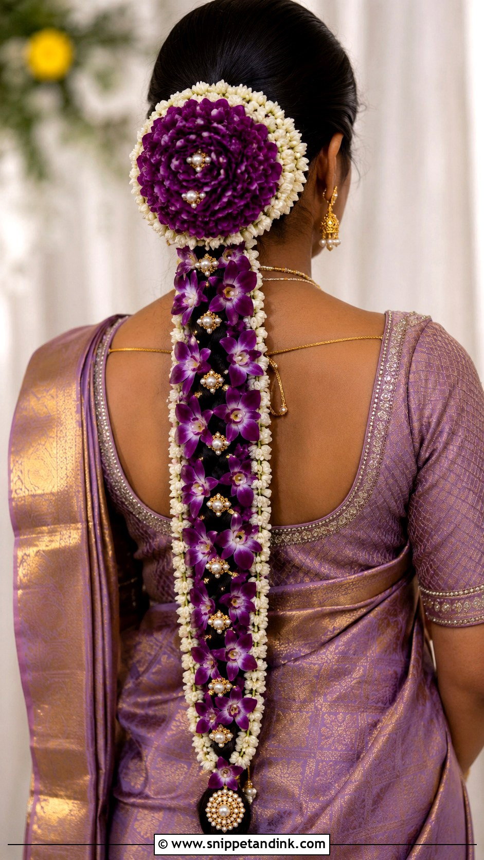 Orchid Poola Jada - Snippet and Ink - 15 South Indian Bridal Hair Flowers Ideas