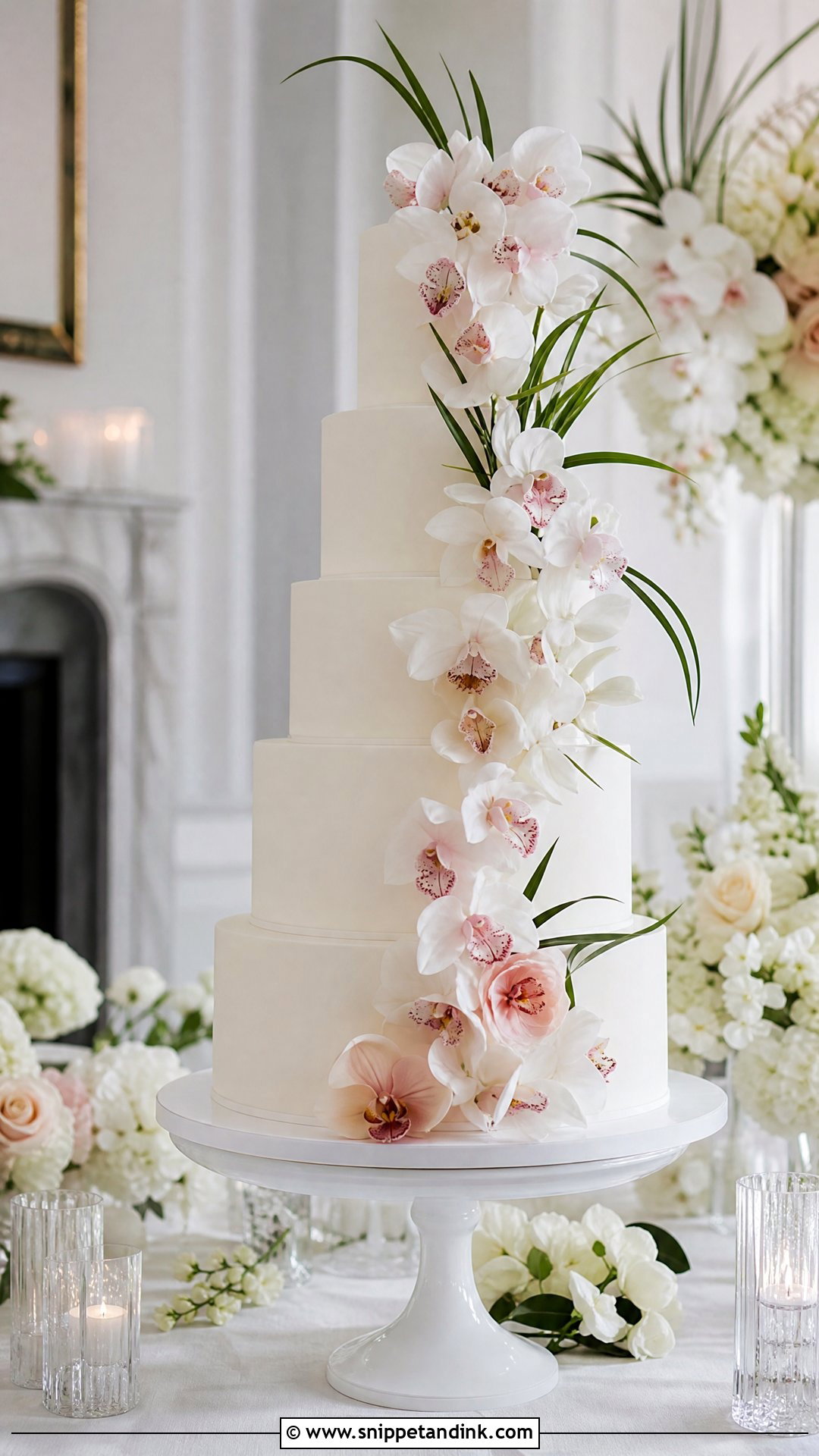 Orchid Wedding Cake - Snippet and Ink - 20 Wedding Cake with Flowers