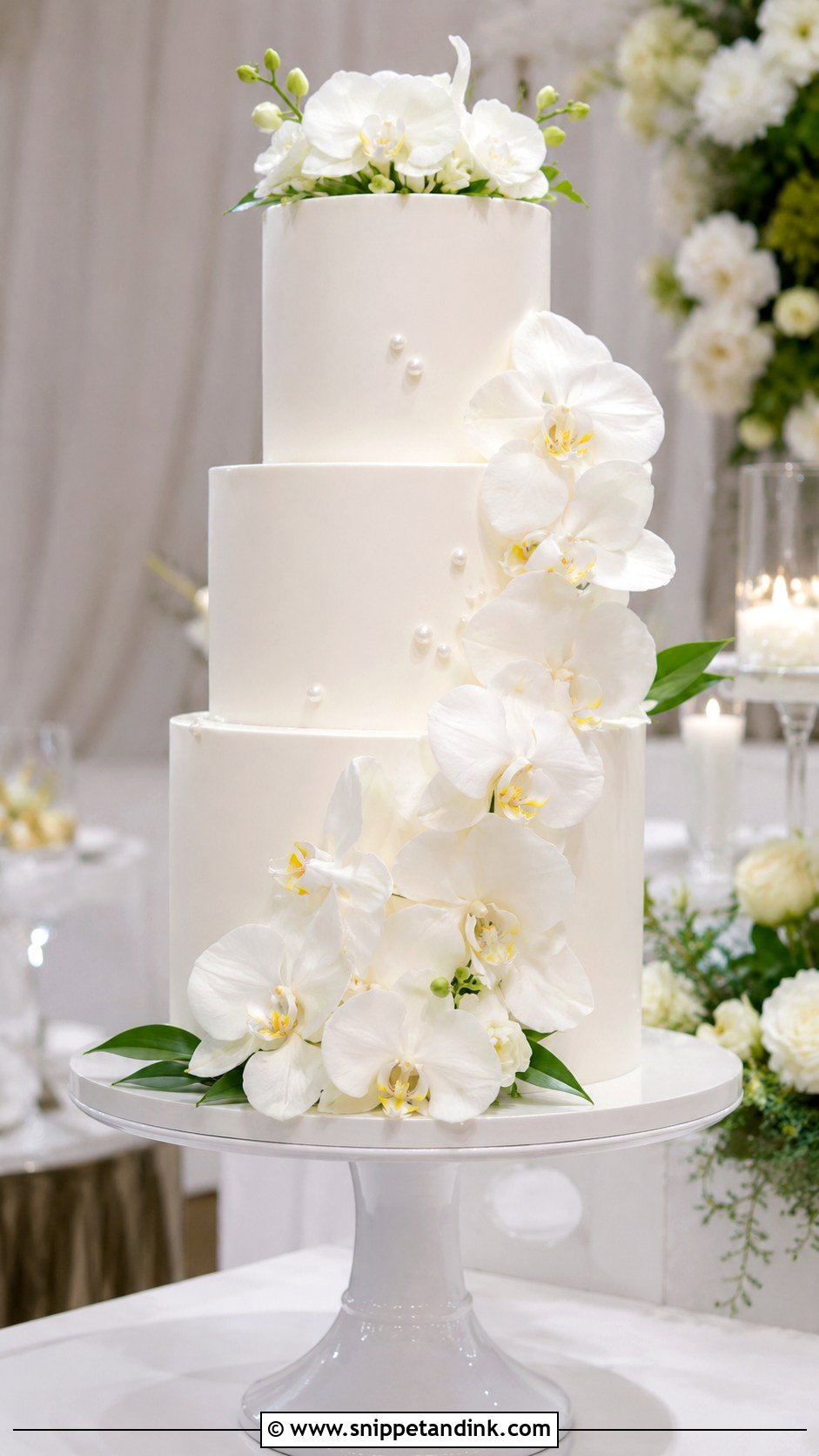 Orchid Wedding Cake - Snippet and Ink - 20 Elegant Wedding Cakes