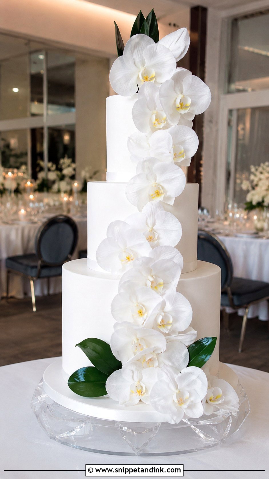 Orchid Wedding Cake - Snippet and Ink - 20 Modern Floral Wedding Cake Ideas