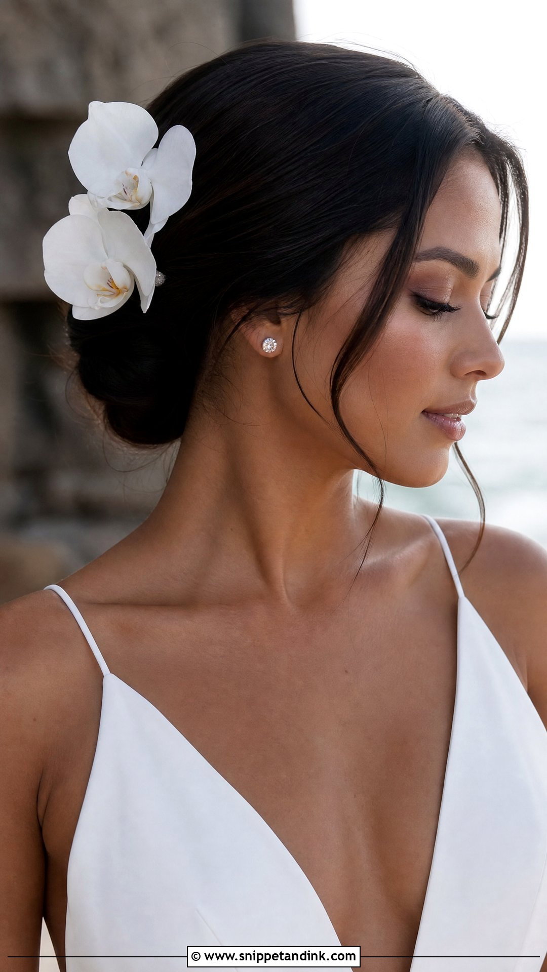 Orchid Wedding Hair - Snippet and Ink - 15 Bride Flower Hair Ideas