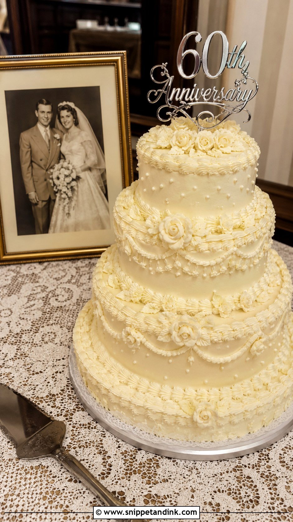 Original Wedding Cake Recreation - Snippet and Ink - 20 60th Wedding Anniversary Cake Ideas