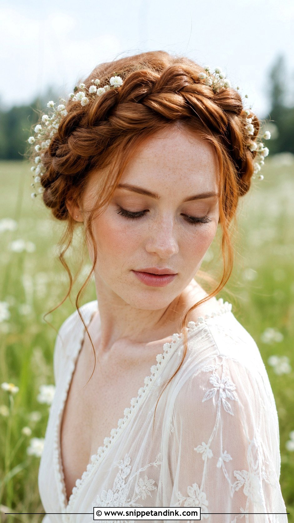 Outdoor Wedding Braided Crown - Snippet and Ink - 15 Outdoor Wedding Hair Ideas