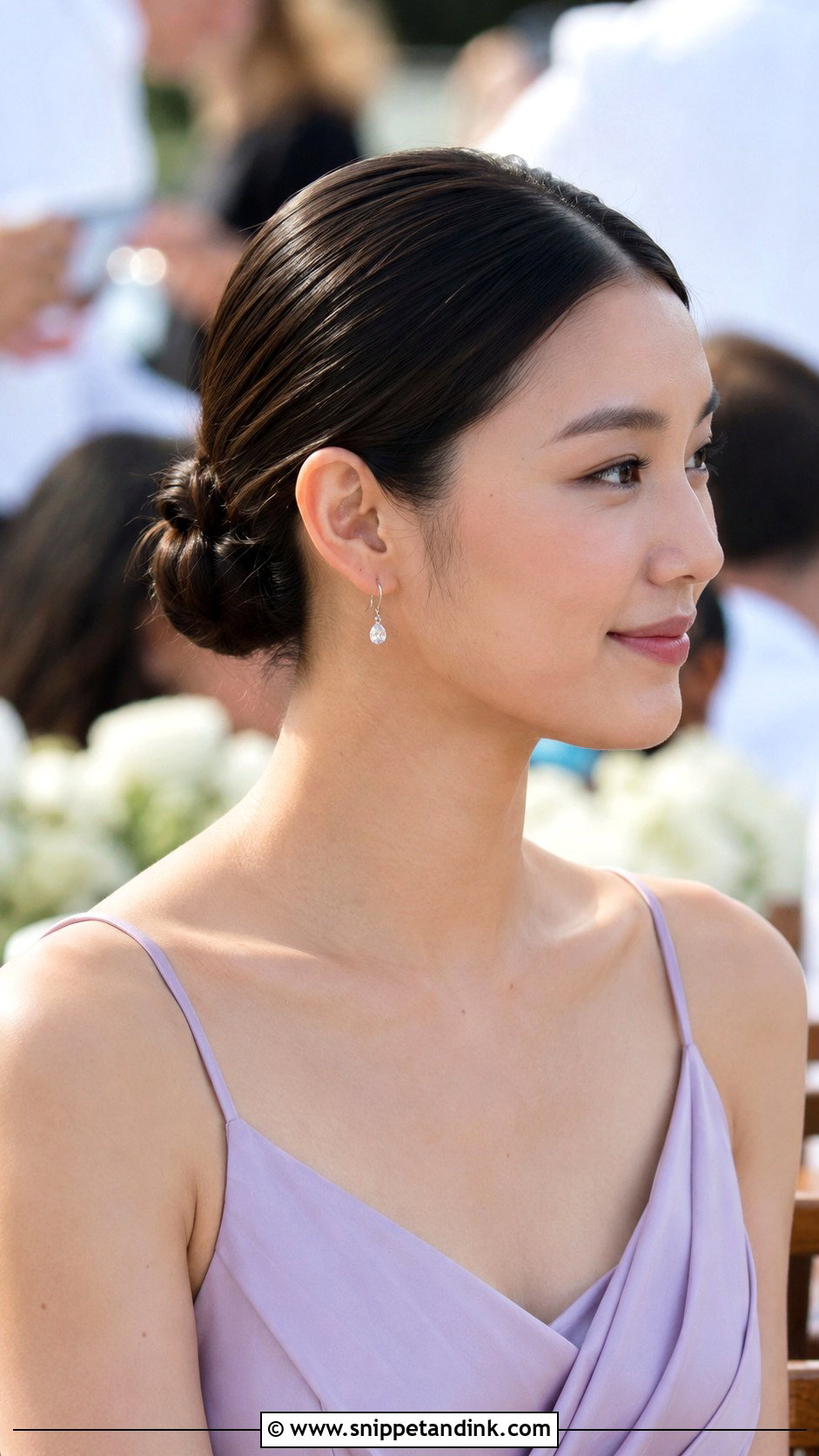 Outdoor Wedding Guest Slicked Back Bun - Snippet and Ink - 15 Outdoor Wedding Guest Hairstyles