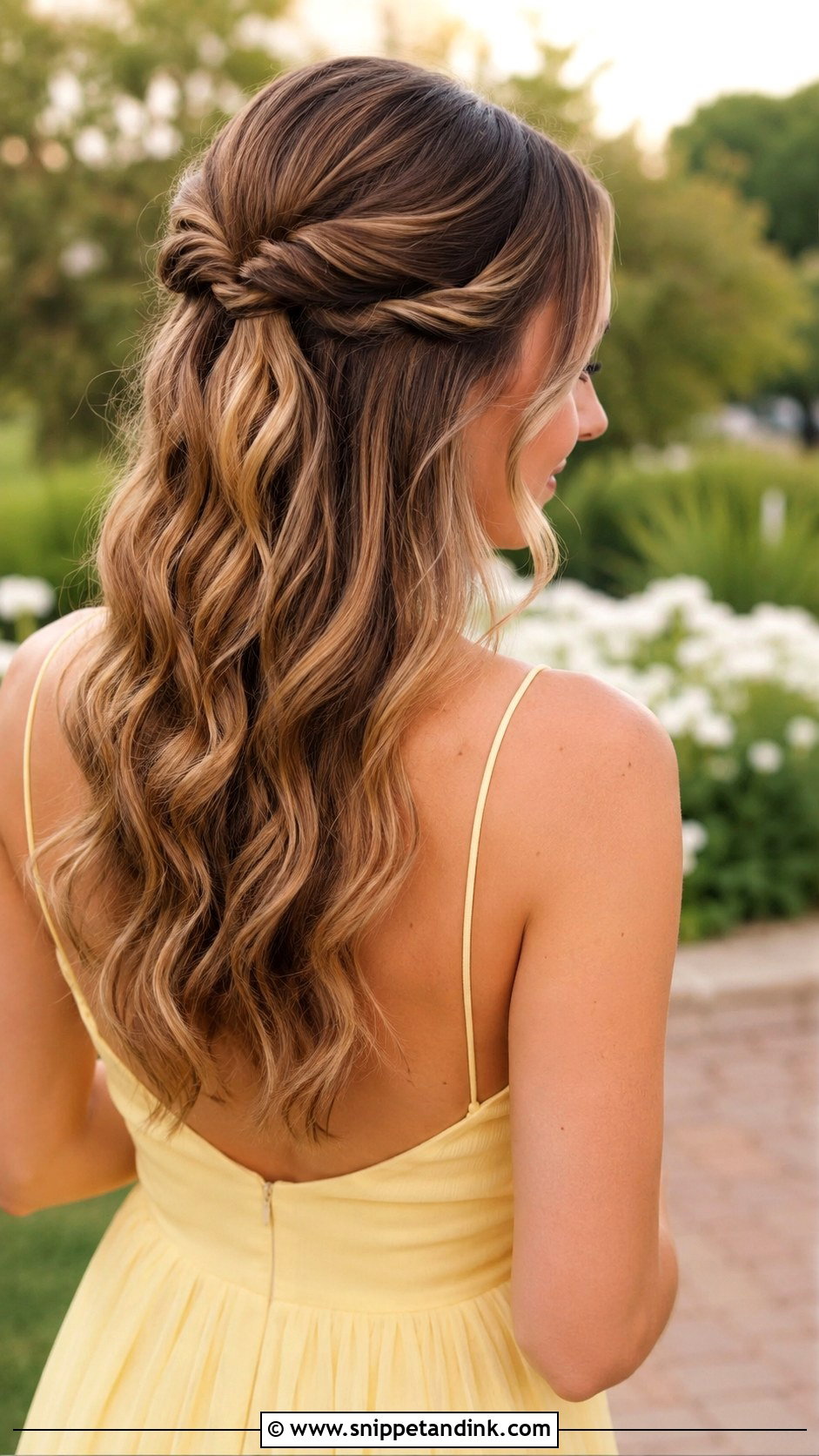 Outdoor Wedding Guest Twisted Half Up Hair - Snippet and Ink - 15 Outdoor Wedding Guest Hairstyles