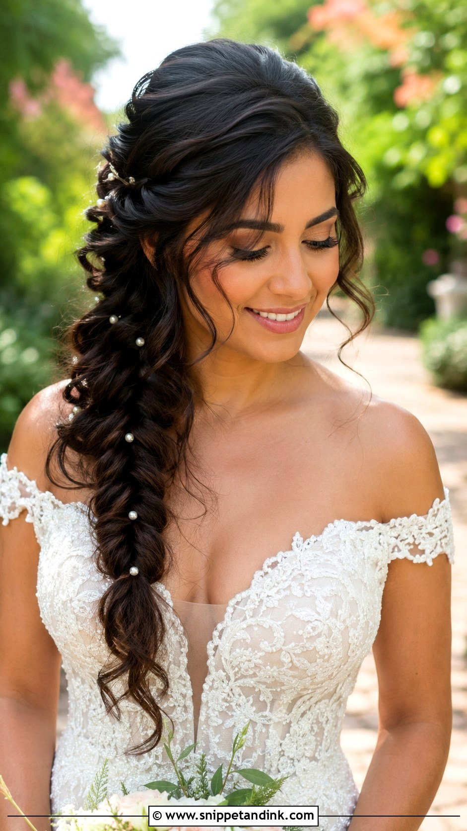 Outdoor Wedding Side Braid - Snippet and Ink - 15 Outdoor Wedding Hair Ideas