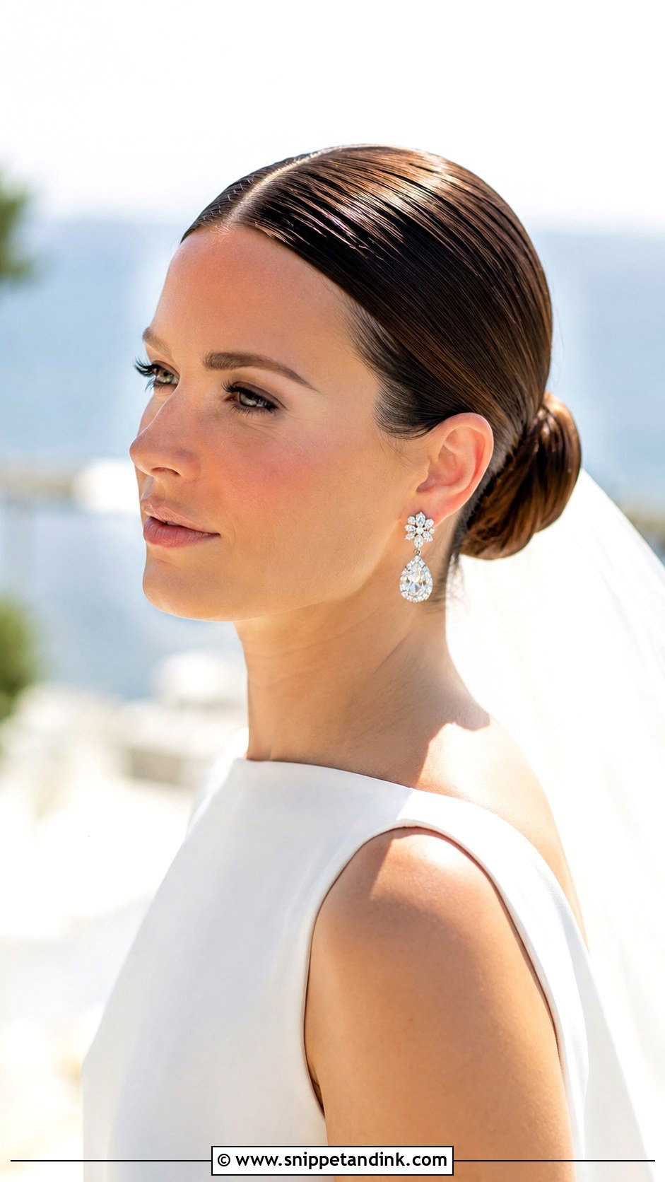 Outdoor Wedding Sleek Bun - Snippet and Ink - 15 Outdoor Wedding Hair Ideas