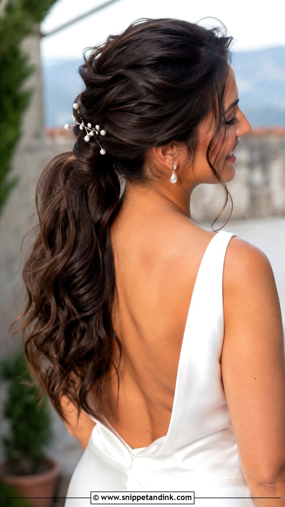 Outdoor Wedding Textured Ponytail - Snippet and Ink - 15 Outdoor Wedding Hair Ideas