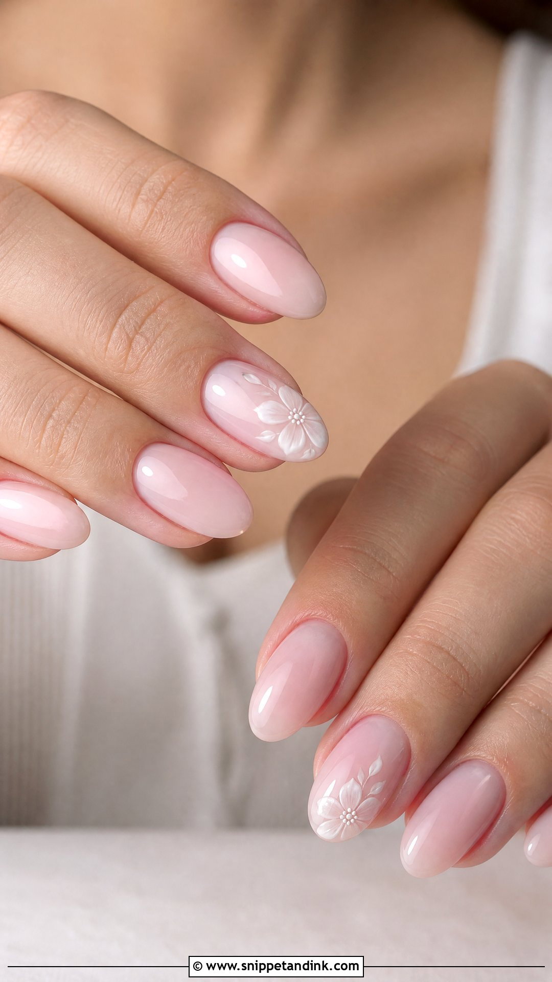 Oval Bridal Nails - Snippet and Ink - 35 Bridal Nail Art Ideas