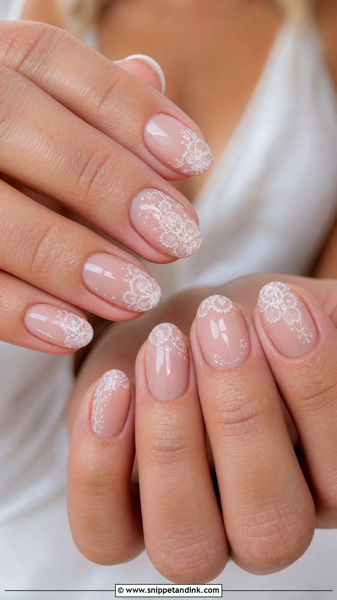 Oval Bridal Nails - Snippet and Ink - 25 Bridal Nails Ideas