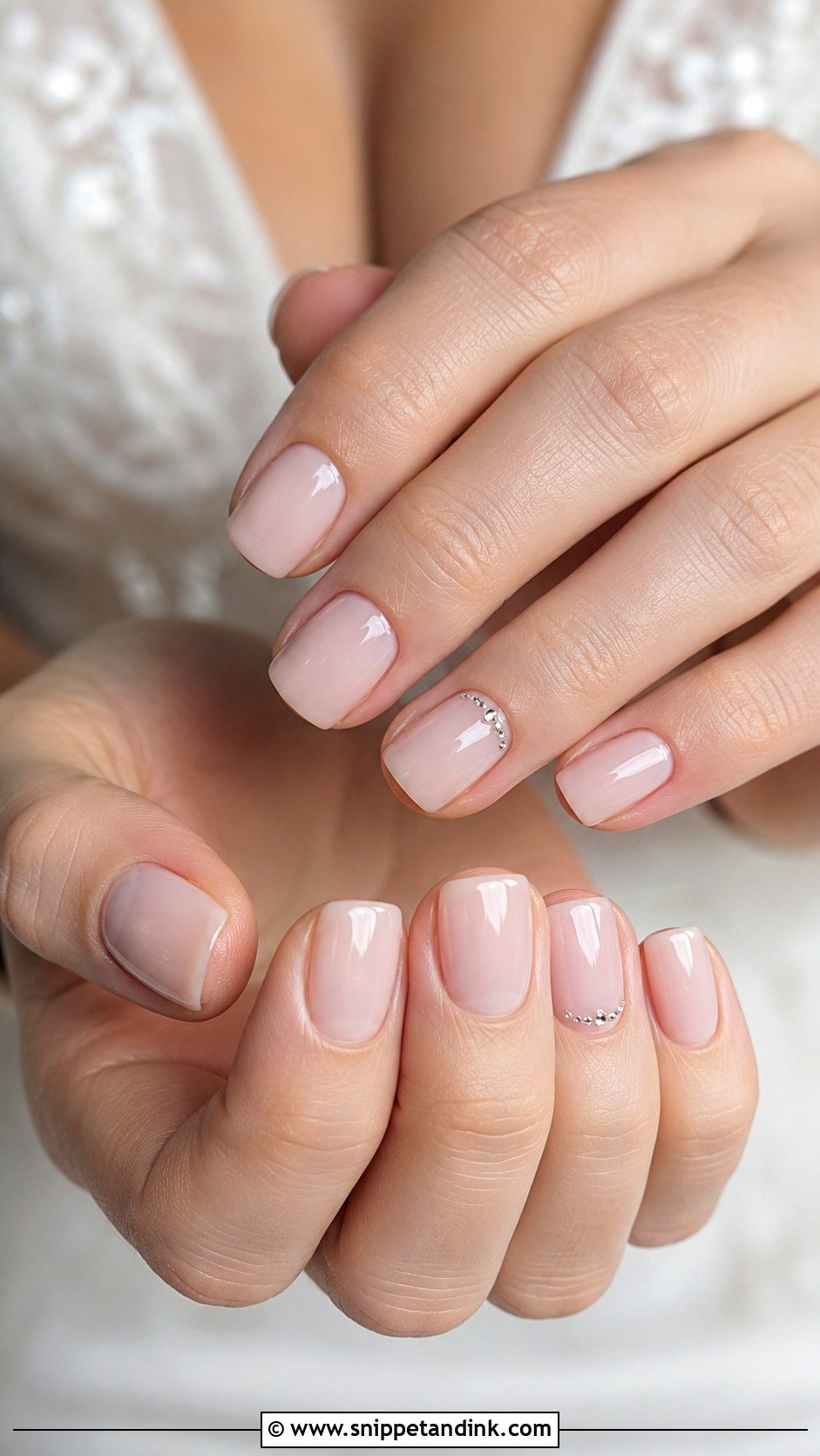Oval Bride Nails - Snippet and Ink - 30 Nails for the Bride Wedding