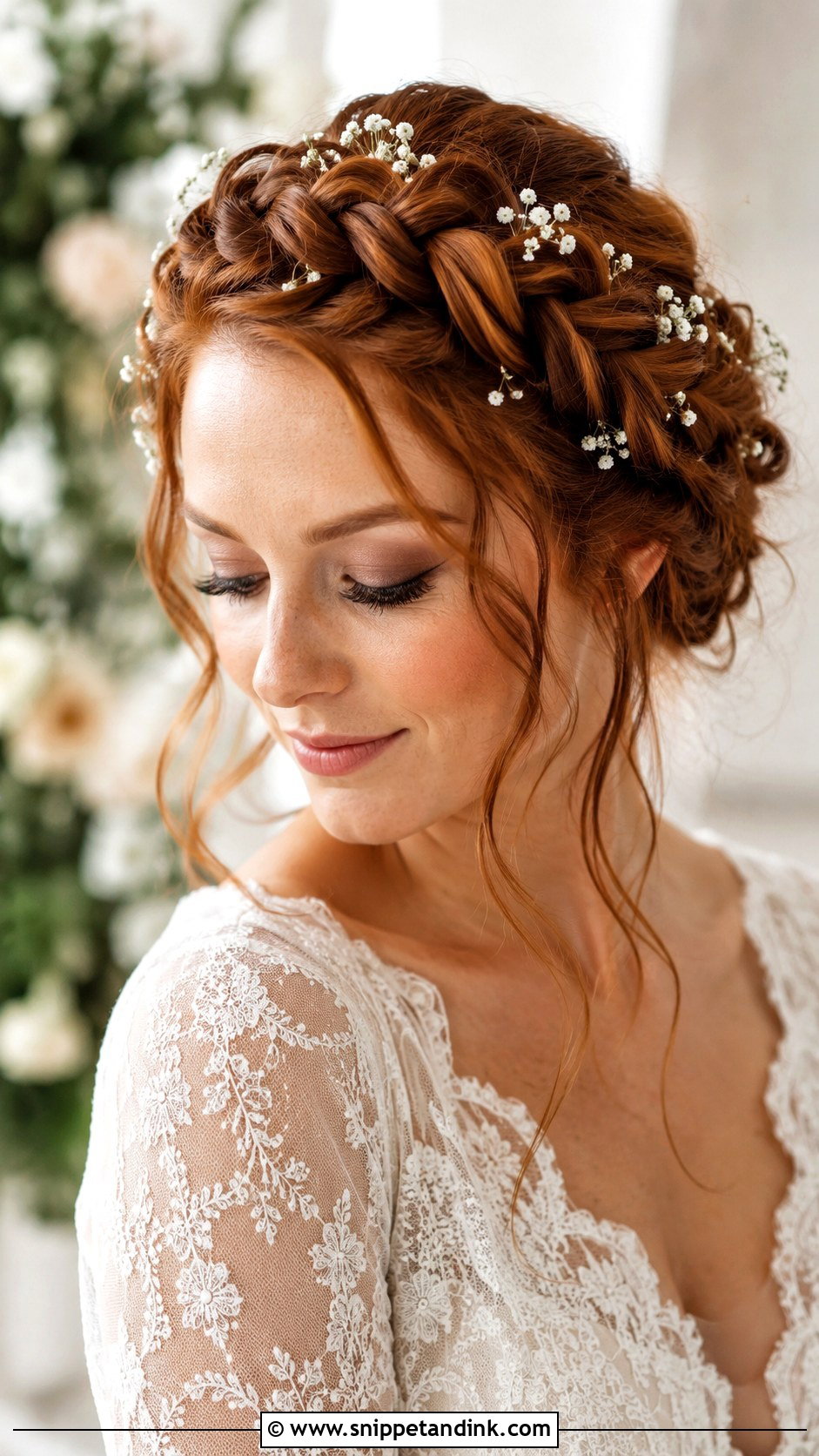 Oval Face Braided Crown - Snippet and Ink - 15 Oval Face Bridal Hairstyles