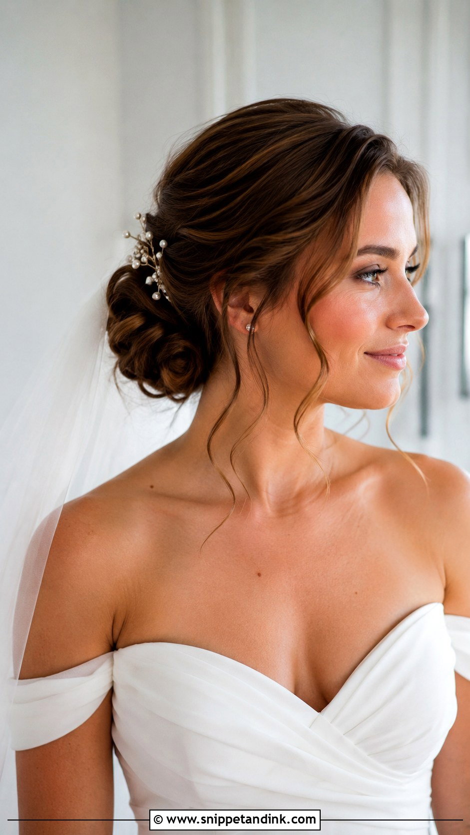 Oval Face Low Chignon - Snippet and Ink - 15 Oval Face Bridal Hairstyles