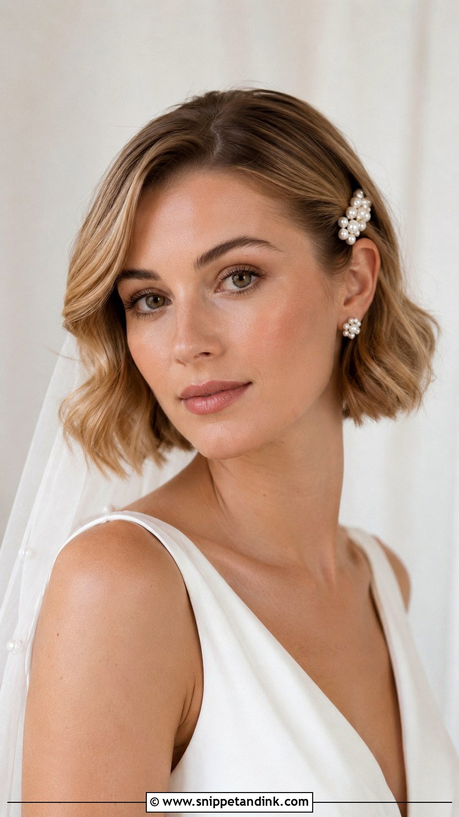 Oval Face Short Bob Bridal Hair - Snippet and Ink - 15 Oval Face Bridal Hairstyles