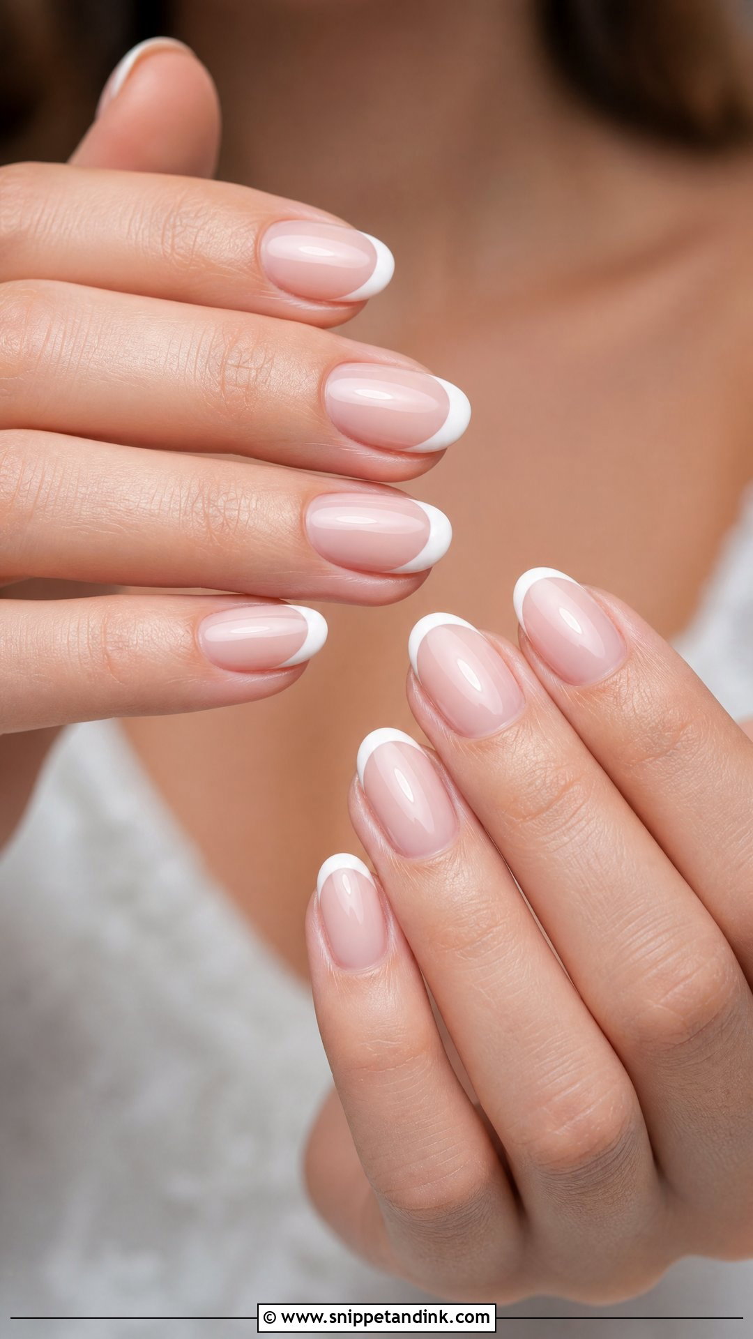 Oval French Bridal Manicure - Snippet and Ink - 25 Bridal French Manicure Ideas