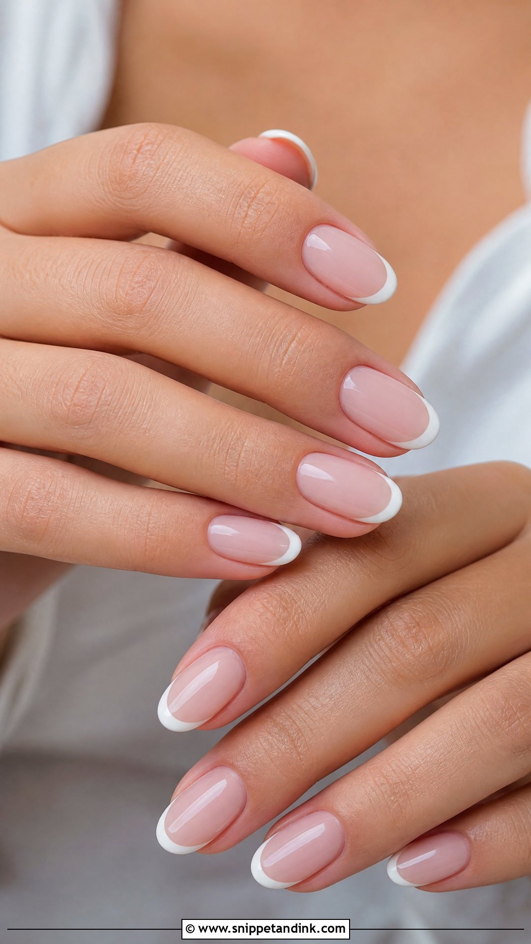 Oval French Tip Wedding Nails - Snippet and Ink - 25 French Tip Wedding Nails