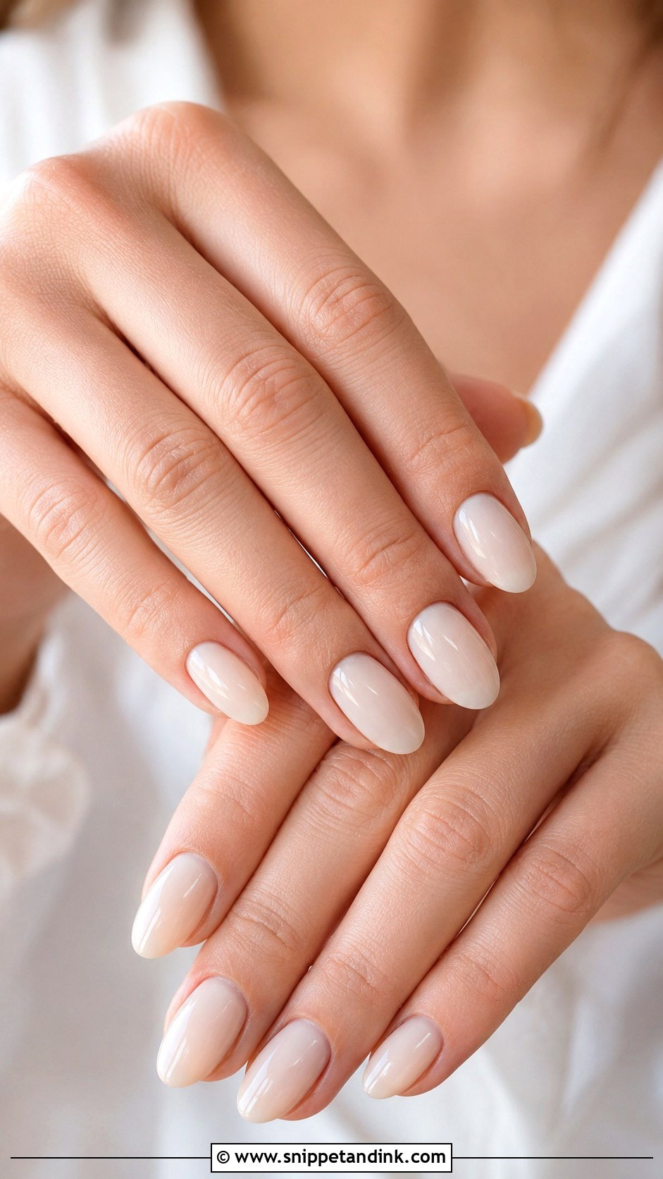Oval Neutral Wedding Nails - Snippet and Ink - 20 Neutral Nails for Wedding