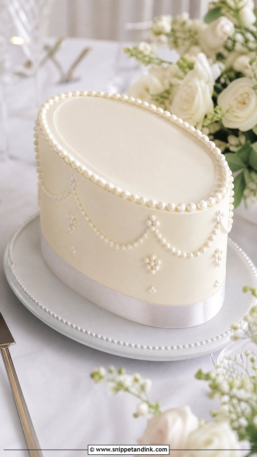 Oval Wedding Cake - Snippet and Ink - 20 Wedding Cake Aesthetic