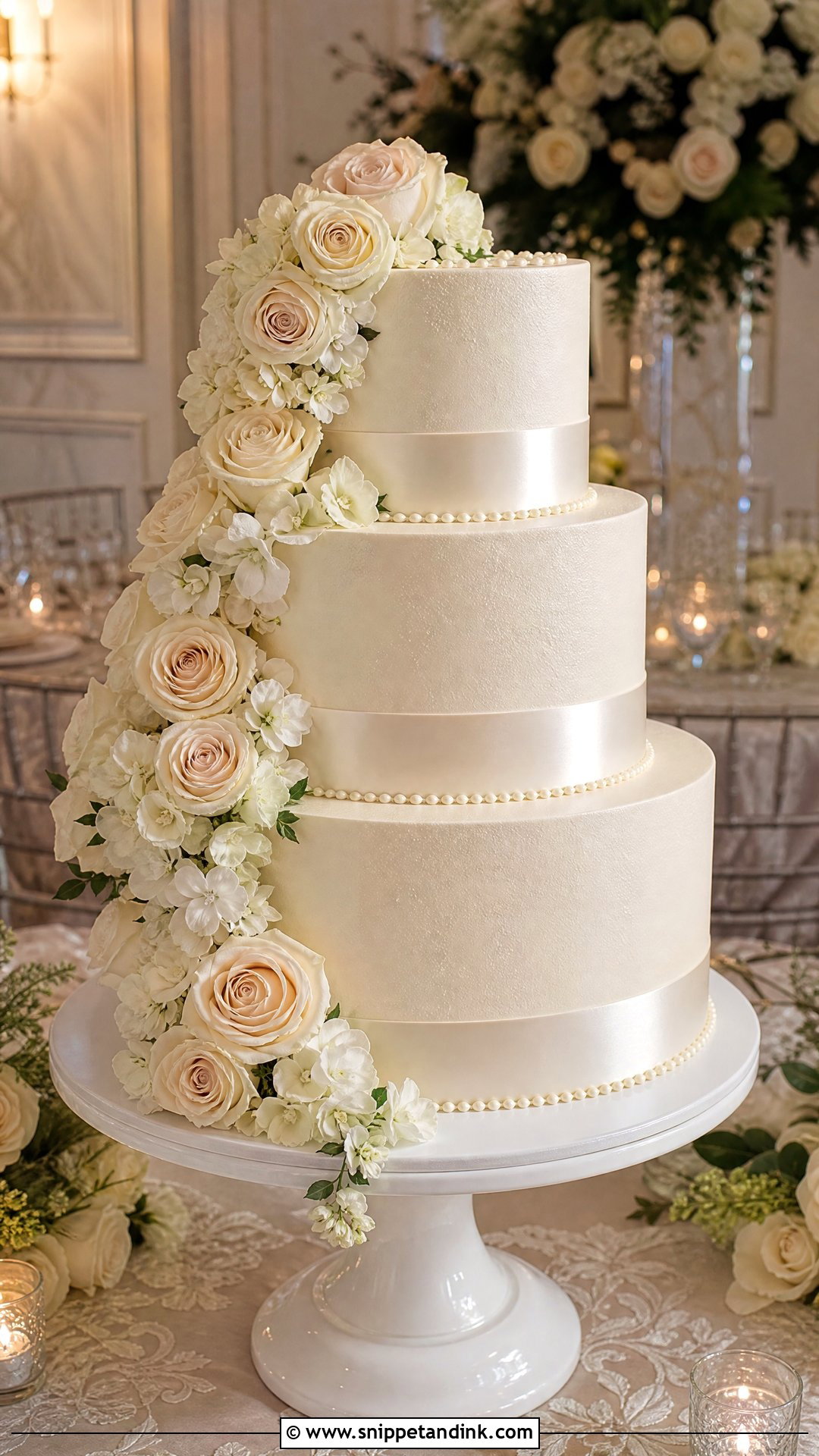 Oval Wedding Cake - Snippet and Ink - 25 Elegant Unique Classy Wedding Cakes