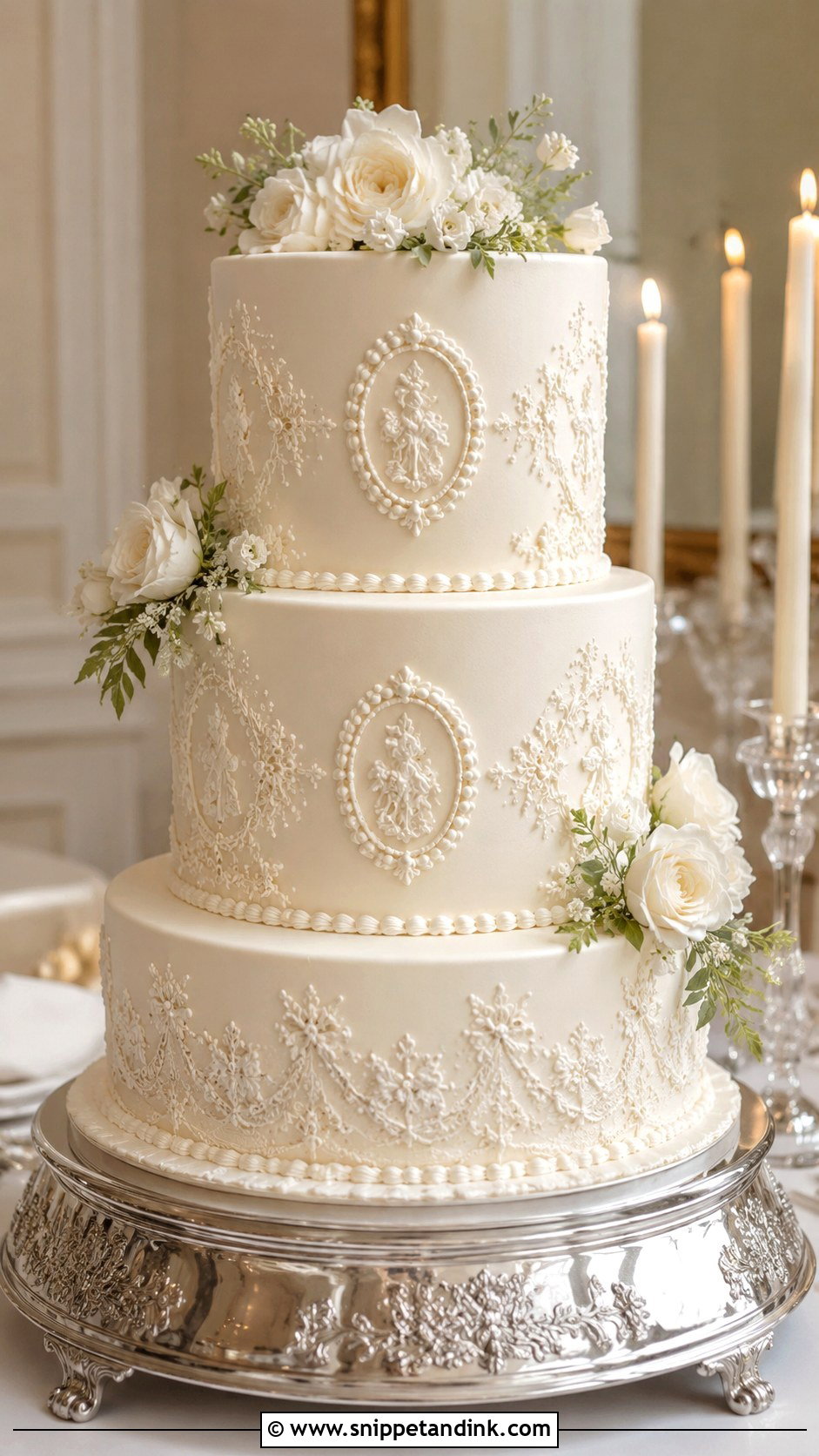 Oval Wedding Cake - Snippet and Ink - 20 Beautiful Wedding Cakes
