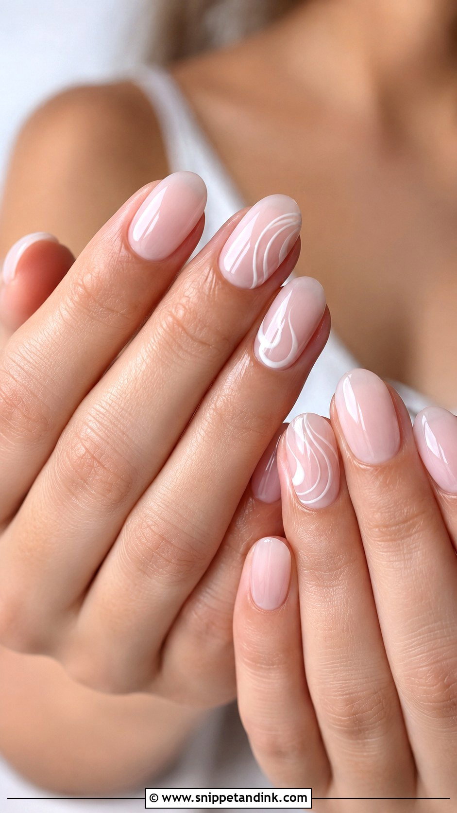 Oval Wedding Nails - Snippet and Ink - 20 Wedding Nail Set Ideas